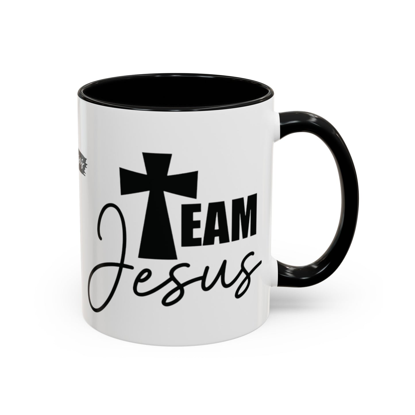 TEAM JESUS Mug 11oz. Coffee Cup - Black, Red, Pink, Light Blue and Navy