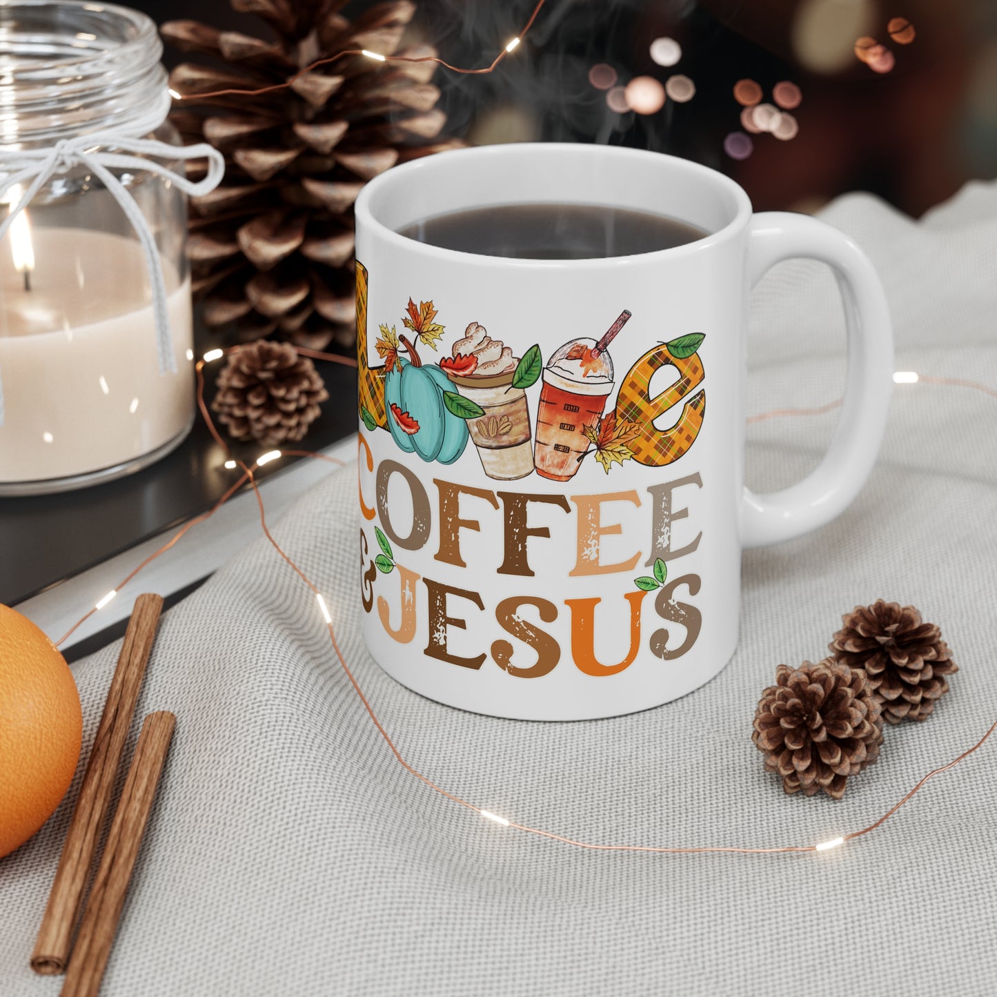 LOVE COFFEE & JESUS - Coffee Lovers Mug - MUGSCITY - Free Shipping