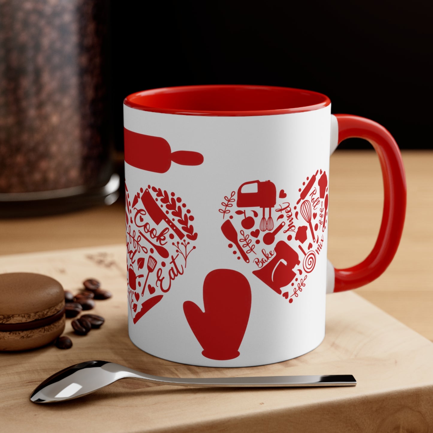 CHEF LOVE COOKING BAKING MUG - Red - MUGSCITY - Free Shipping