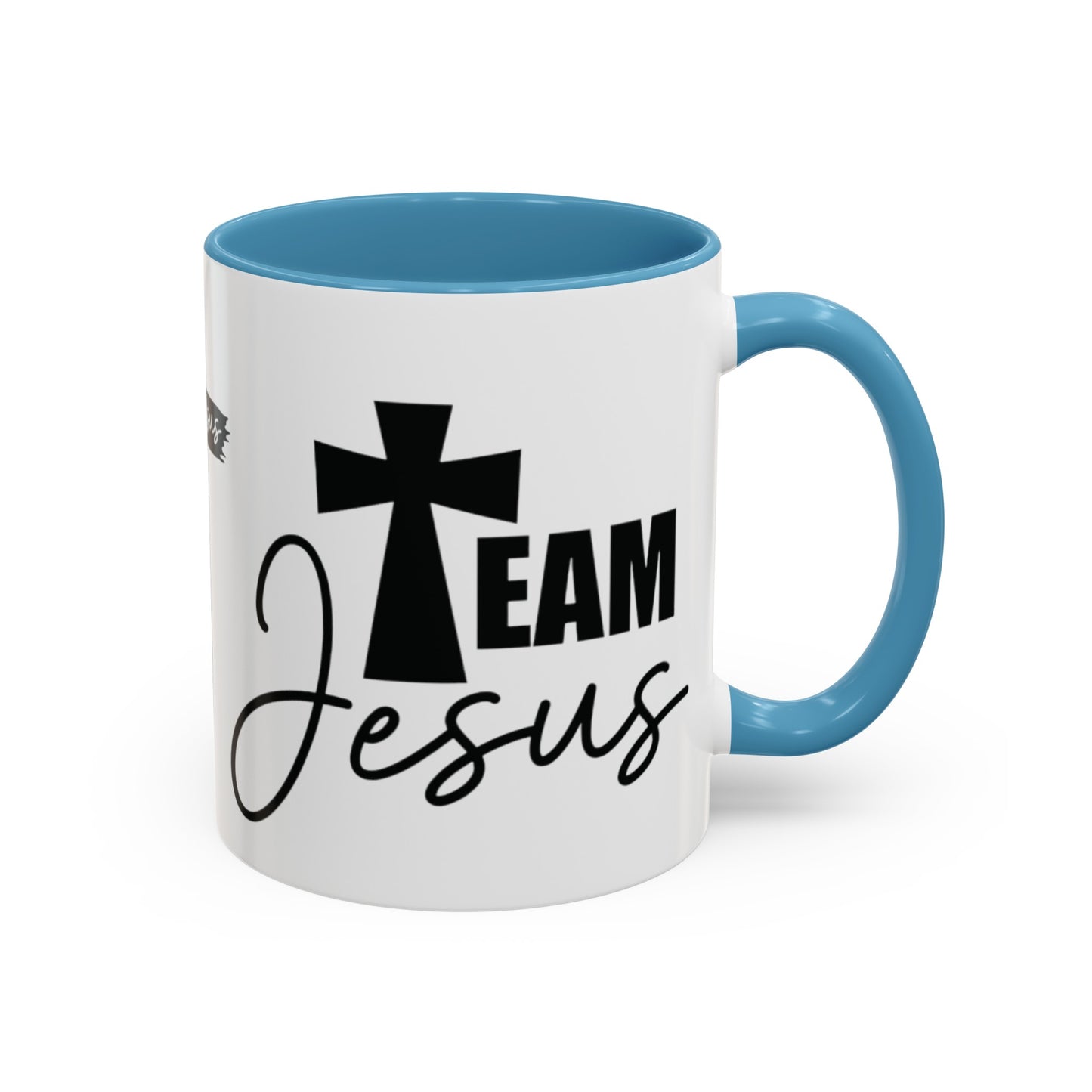 TEAM JESUS Mug 11oz. Coffee Cup - Black, Red, Pink, Light Blue and Navy