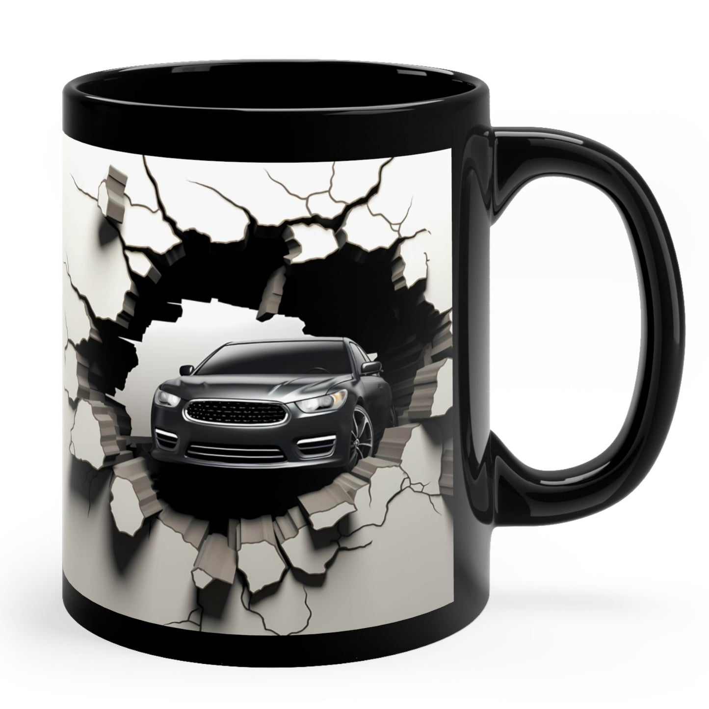 3D CAR IN A HOLE Mug - MUGSCITY - Free Shipping