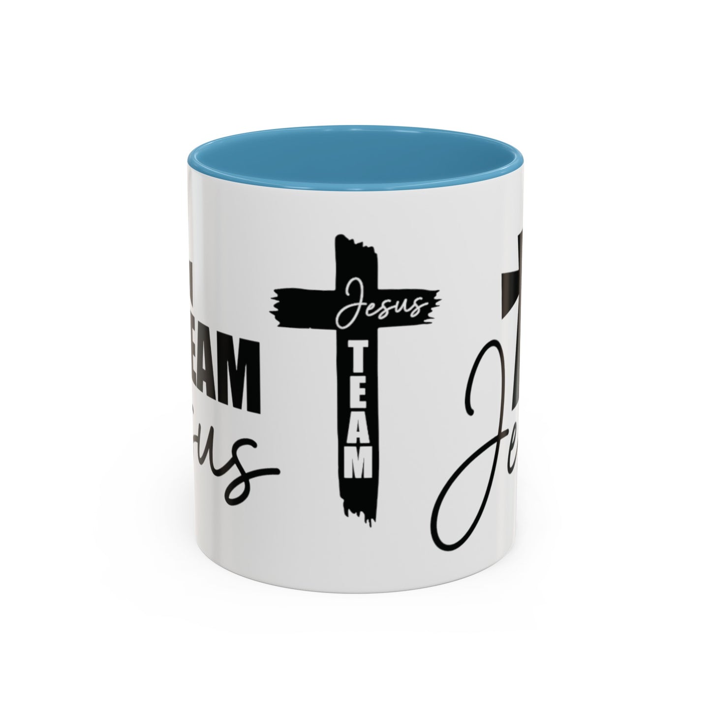 TEAM JESUS Mug 11oz. Coffee Cup - Black, Red, Pink, Light Blue and Navy