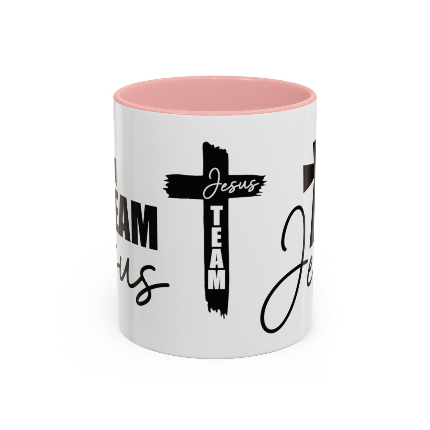 TEAM JESUS Mug 11oz. Coffee Cup - Black, Red, Pink, Light Blue and Navy