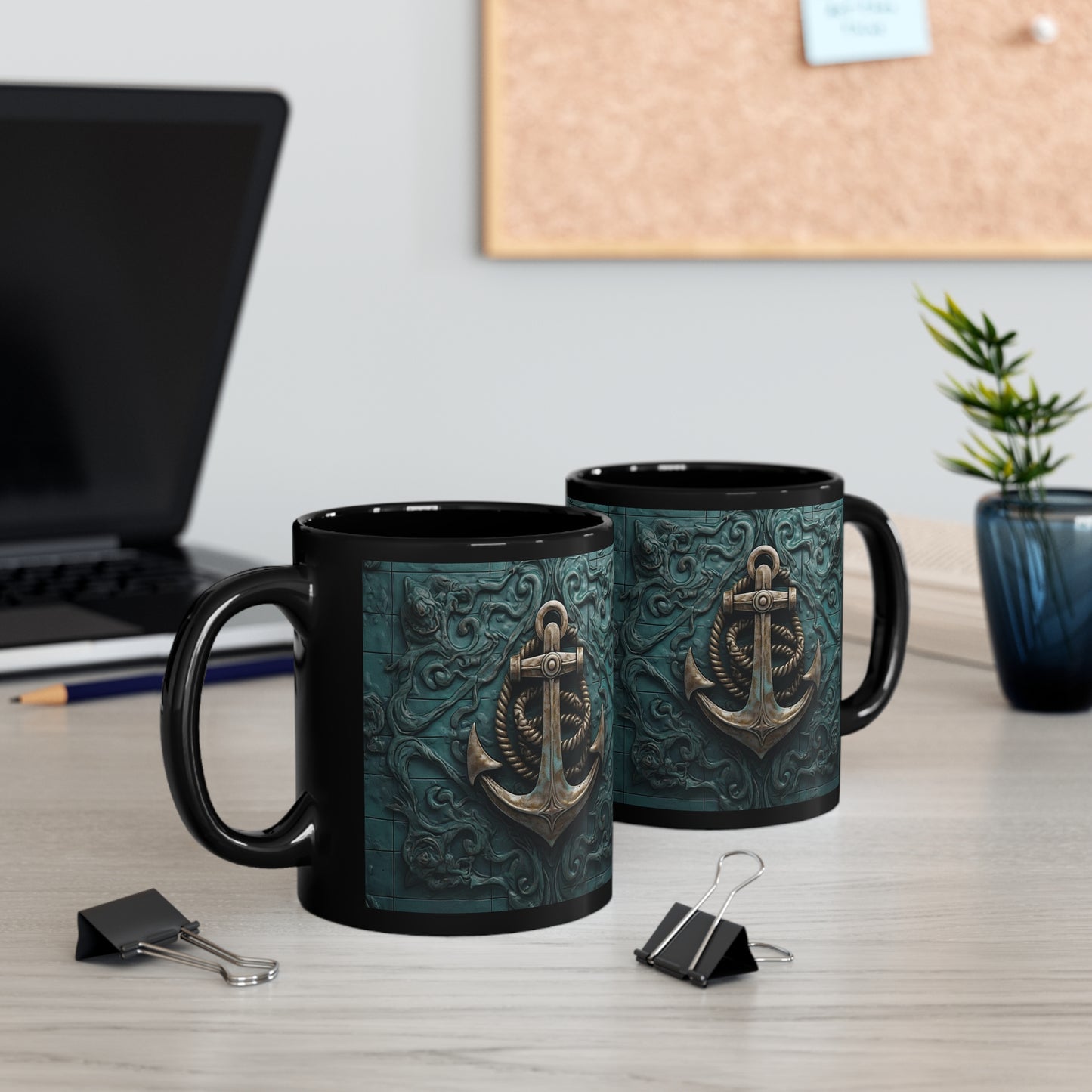 AWESOME 3D ANCHOR MUG - BLACK - MUGSCITY - Free Shipping