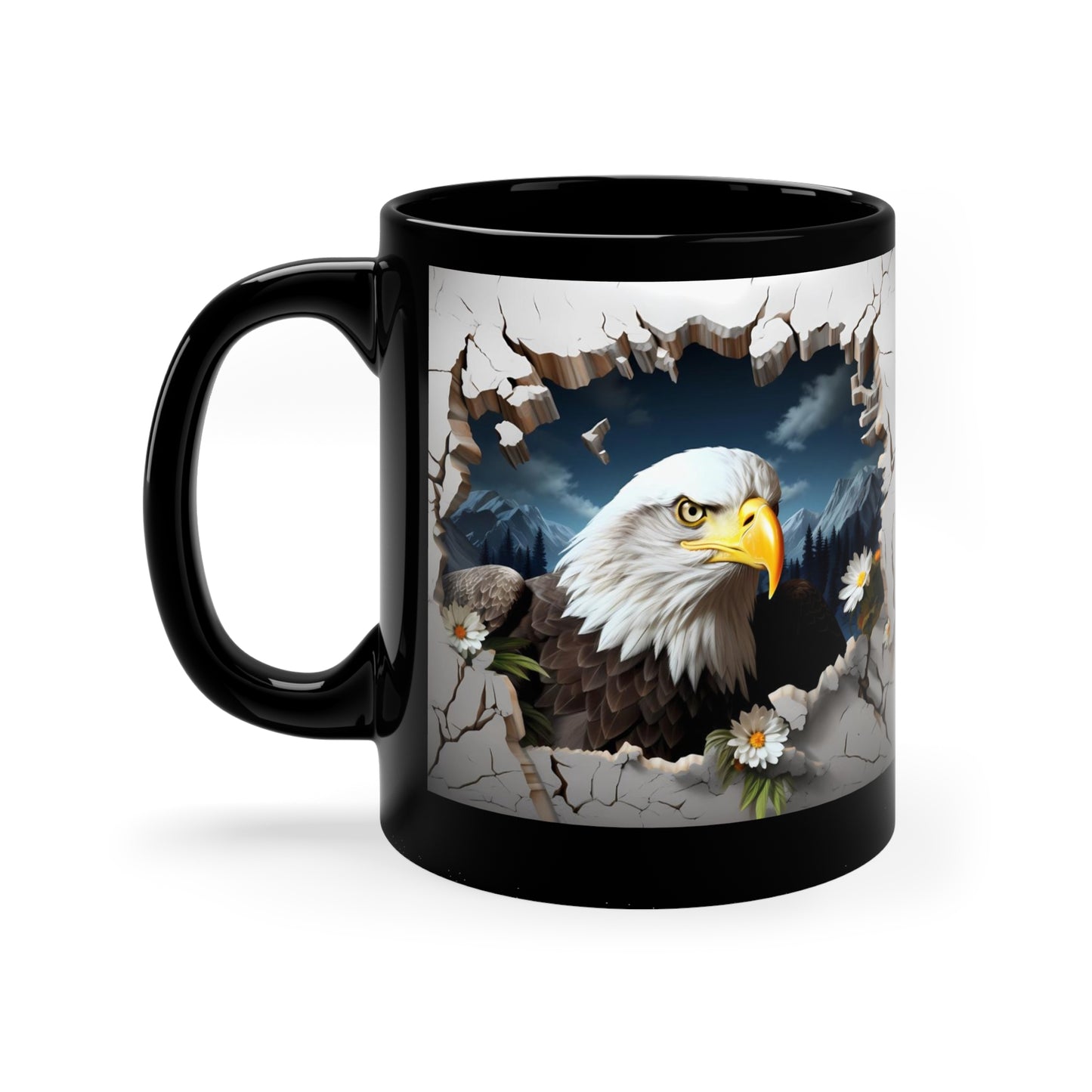 Awesome 3D Eagle Mug - Glossy Black - MUGSCITY - Free Shipping