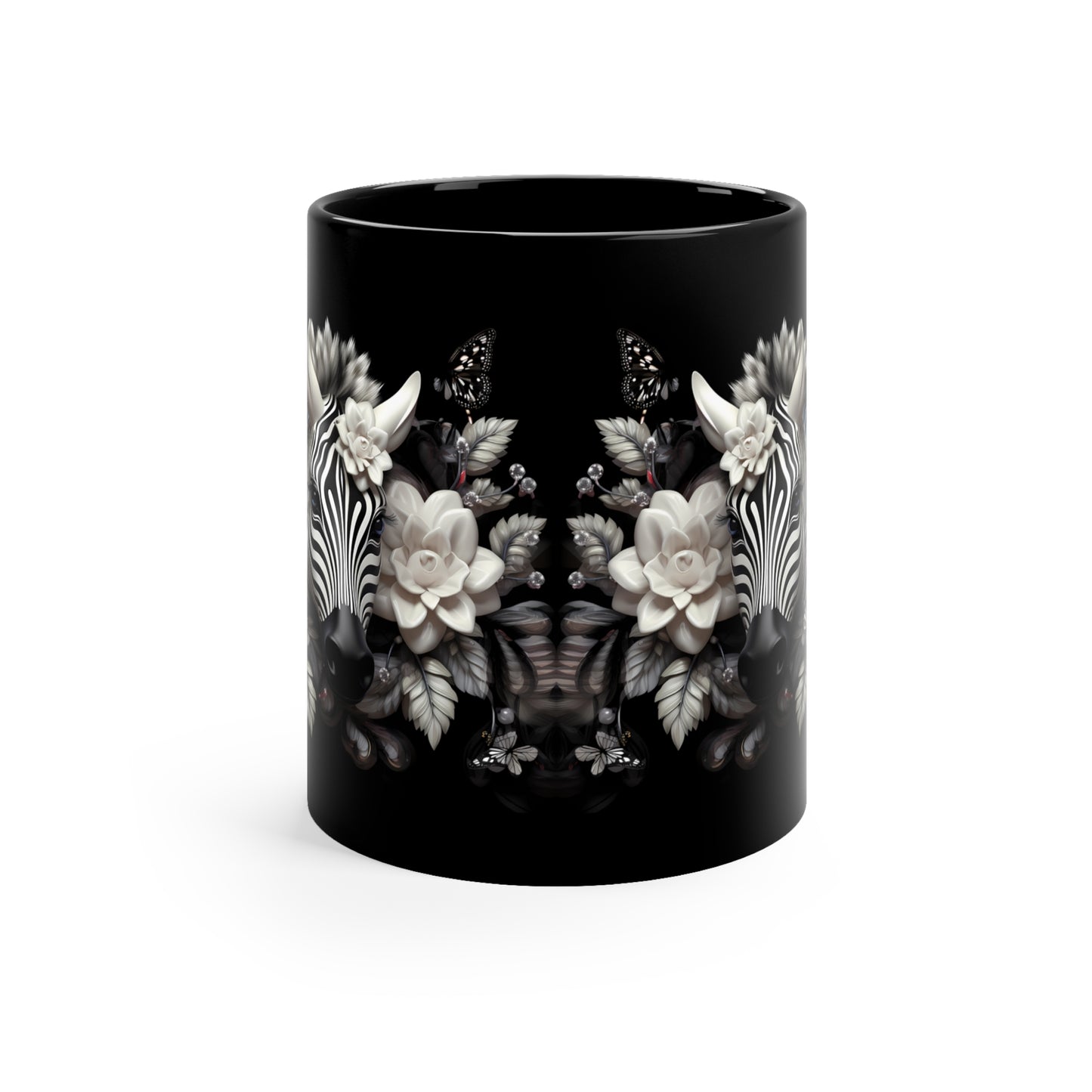 ZEBRAS AND FLOWERS FINE 3D MUG - MUGSCITY - Free Shipping