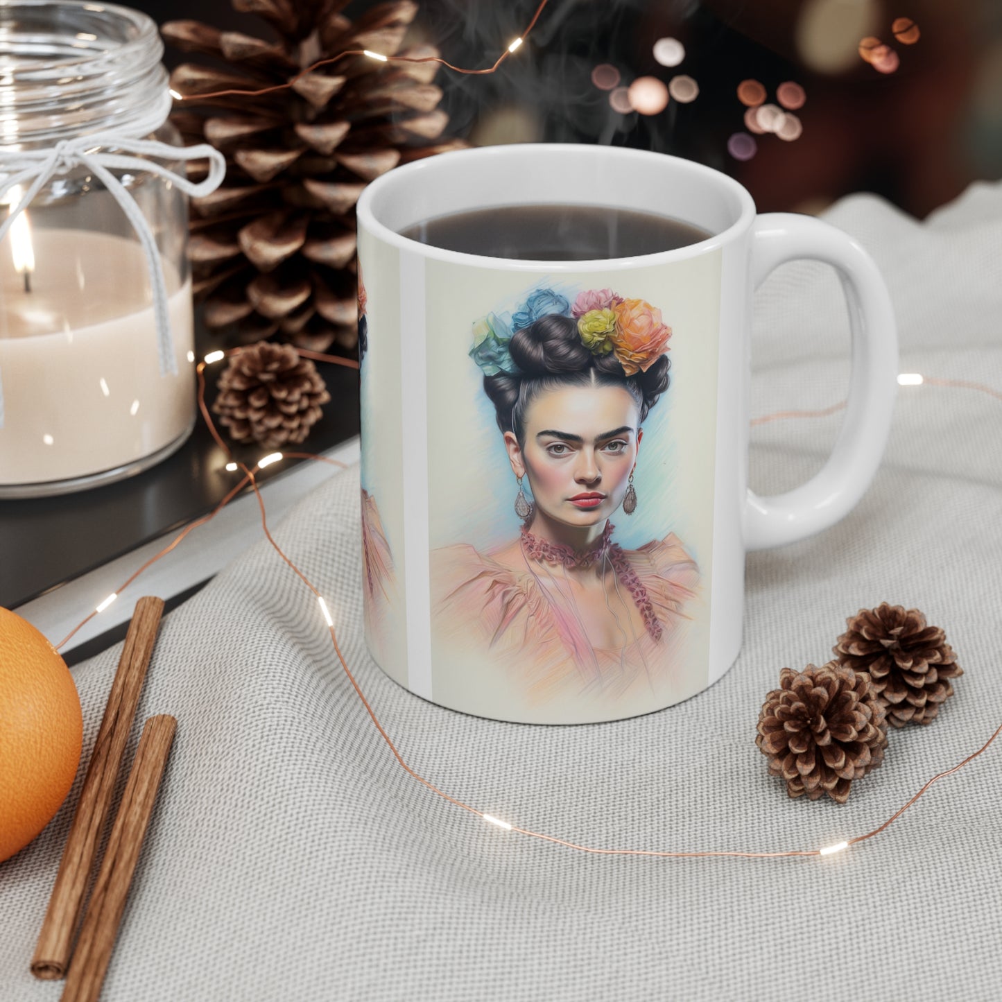 FRIDA KAHLO INSPIRED MUG - COLORFUL ART CUP GIFT IDEA | MUSGCITY23