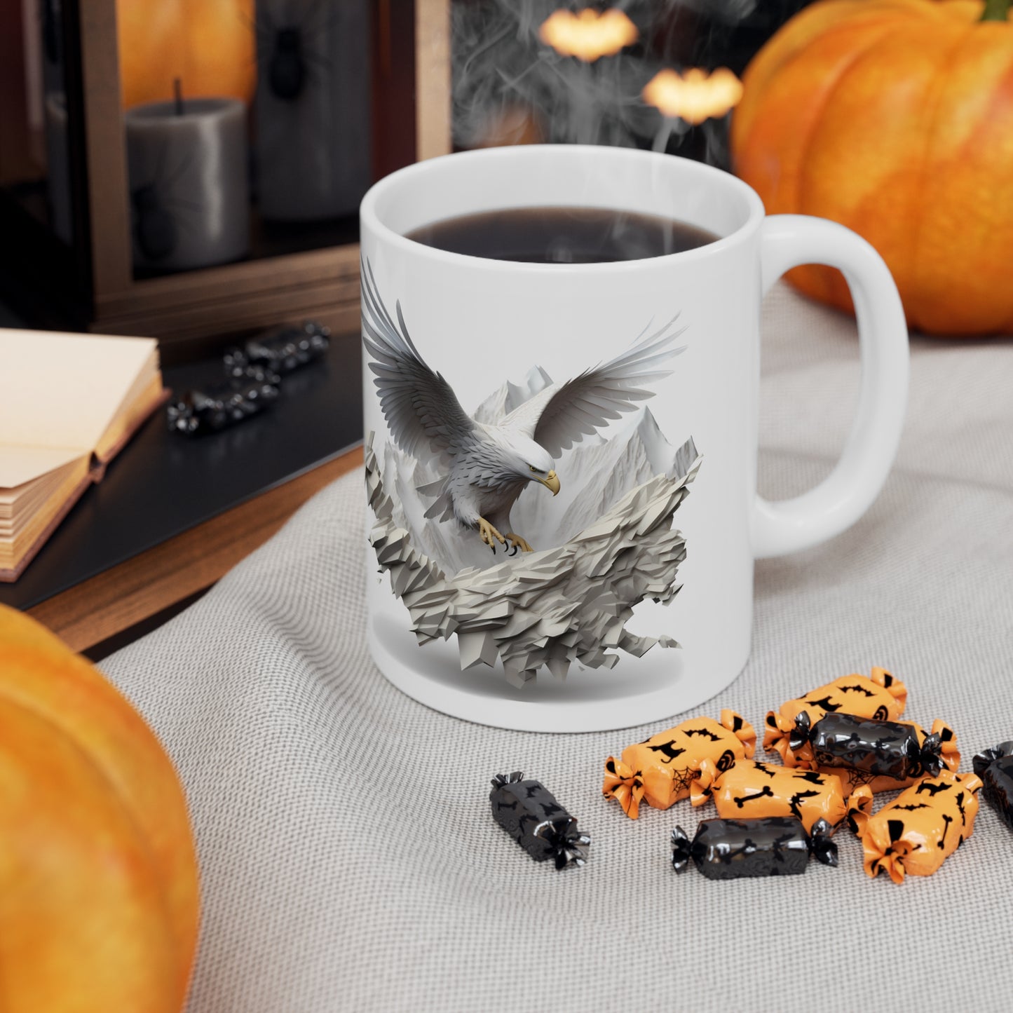 POWERFUL EAGLE ON THE MOUNTAIN 3D MUG - MUGSCITY - Free Shipping