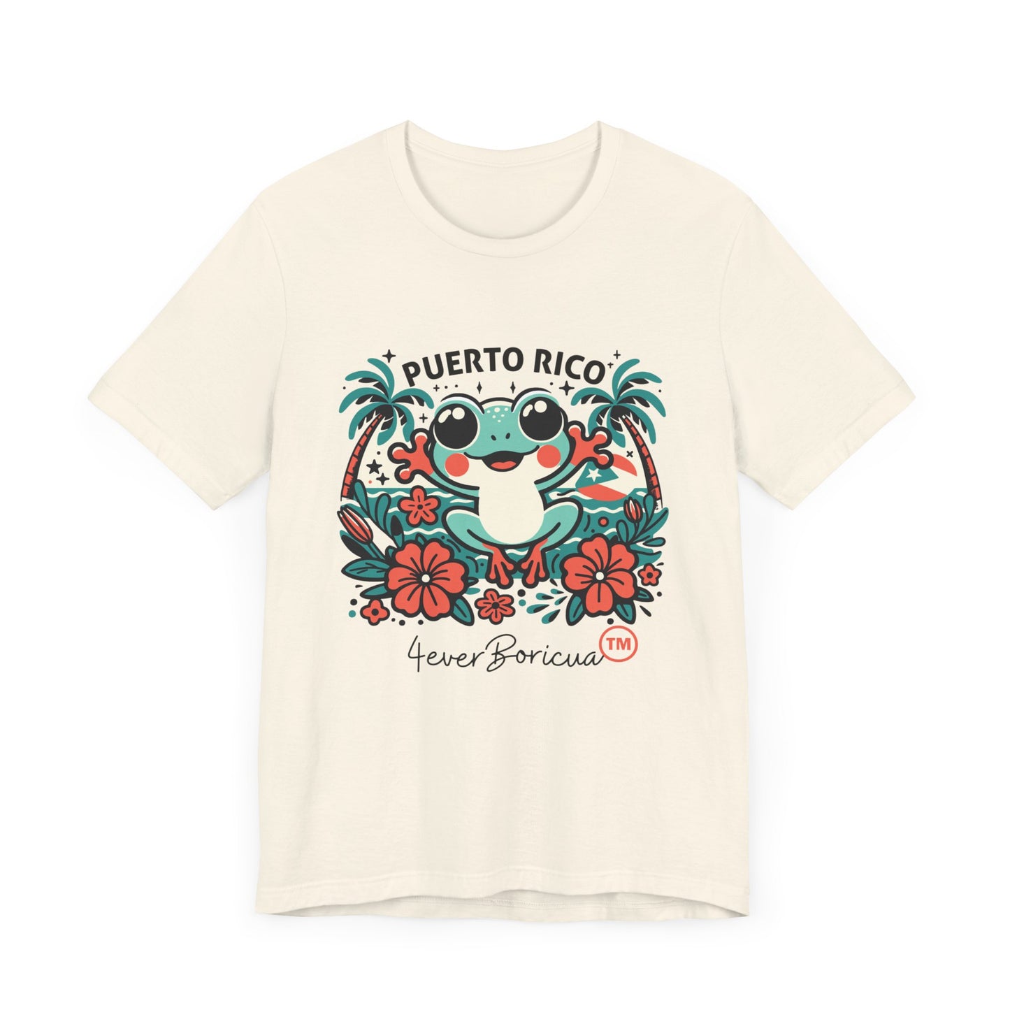 HAPPY COQUI Unisex Puerto Rico Boricua Shirt 4everBoricua™️ - Natural Color