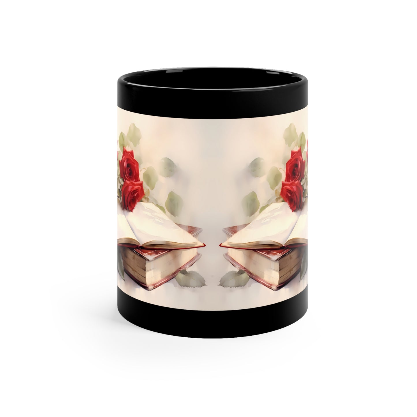 BOOK AND ROSES CUP COFFEE MUG (ANTIQUE LOOK) | MUGSCITY23