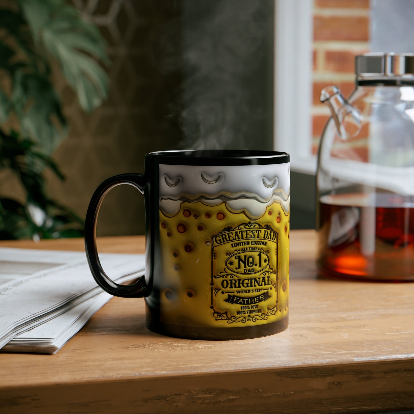 GREATEST DAD 3D MUG - BLACK - MUGSCITY - Free Shipping