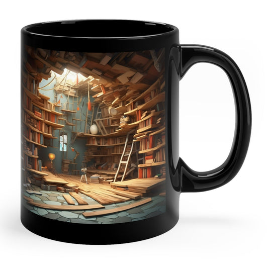 3D LIBRARY MUG WITH SUNLIGHT & BOOKS - BOOK LOVER GIFT | MUGSCITY 23