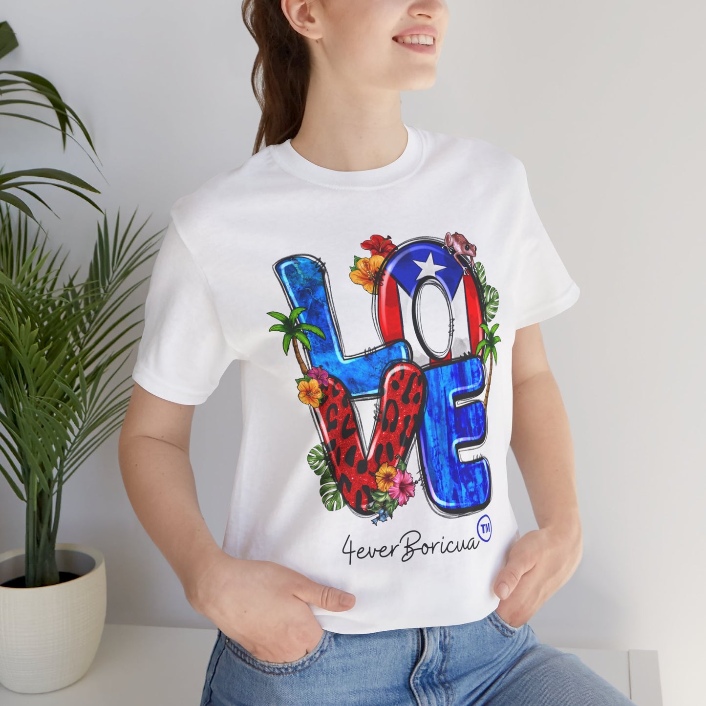 LOVE PUERTO RICO Unisex Shirt with Puerto Rican Elements 4everBoricua™️