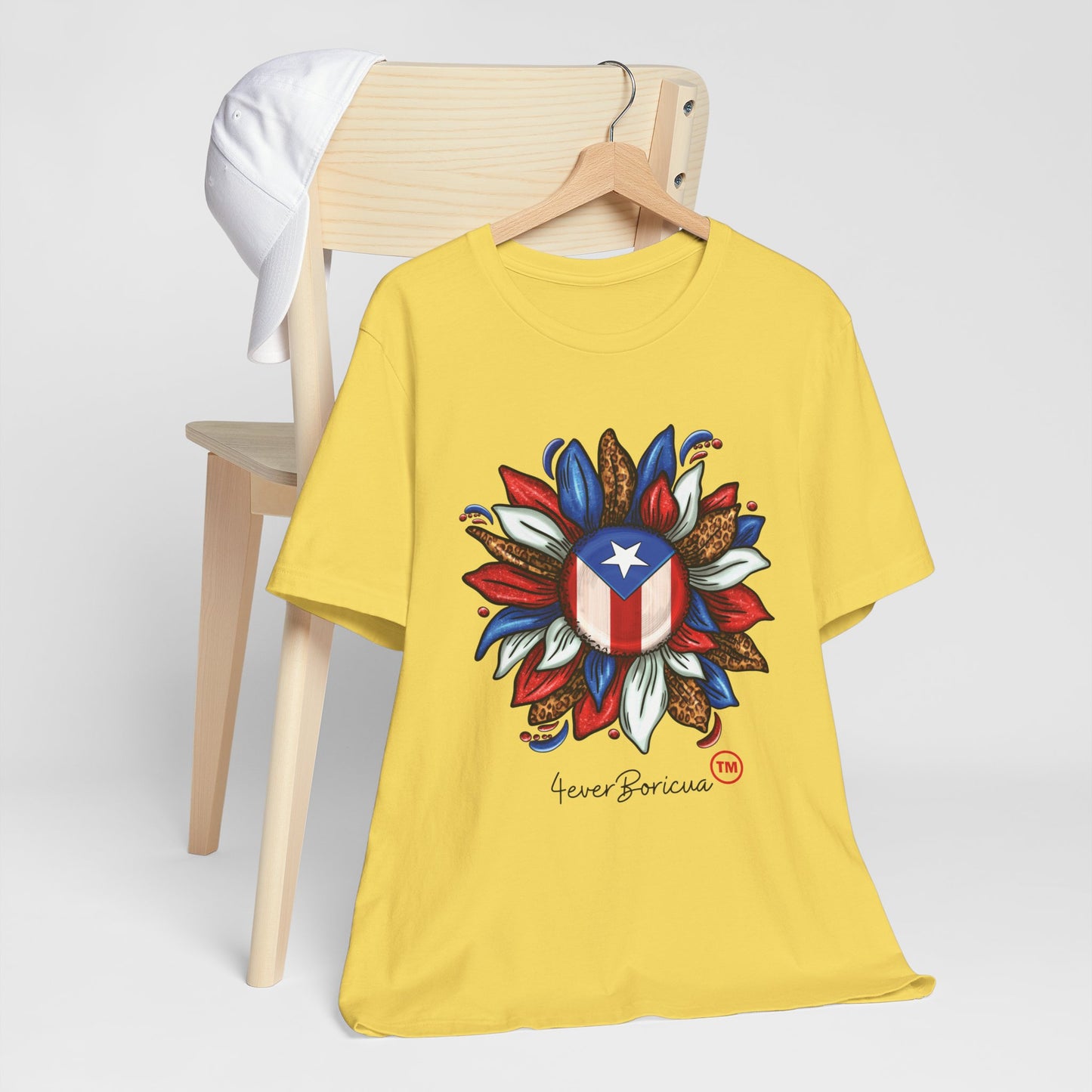 PUERTO RICAN BLOOMING FLAG Yellow Unisex Puerto Rico Boricua Shirt 4everBoricua™️
