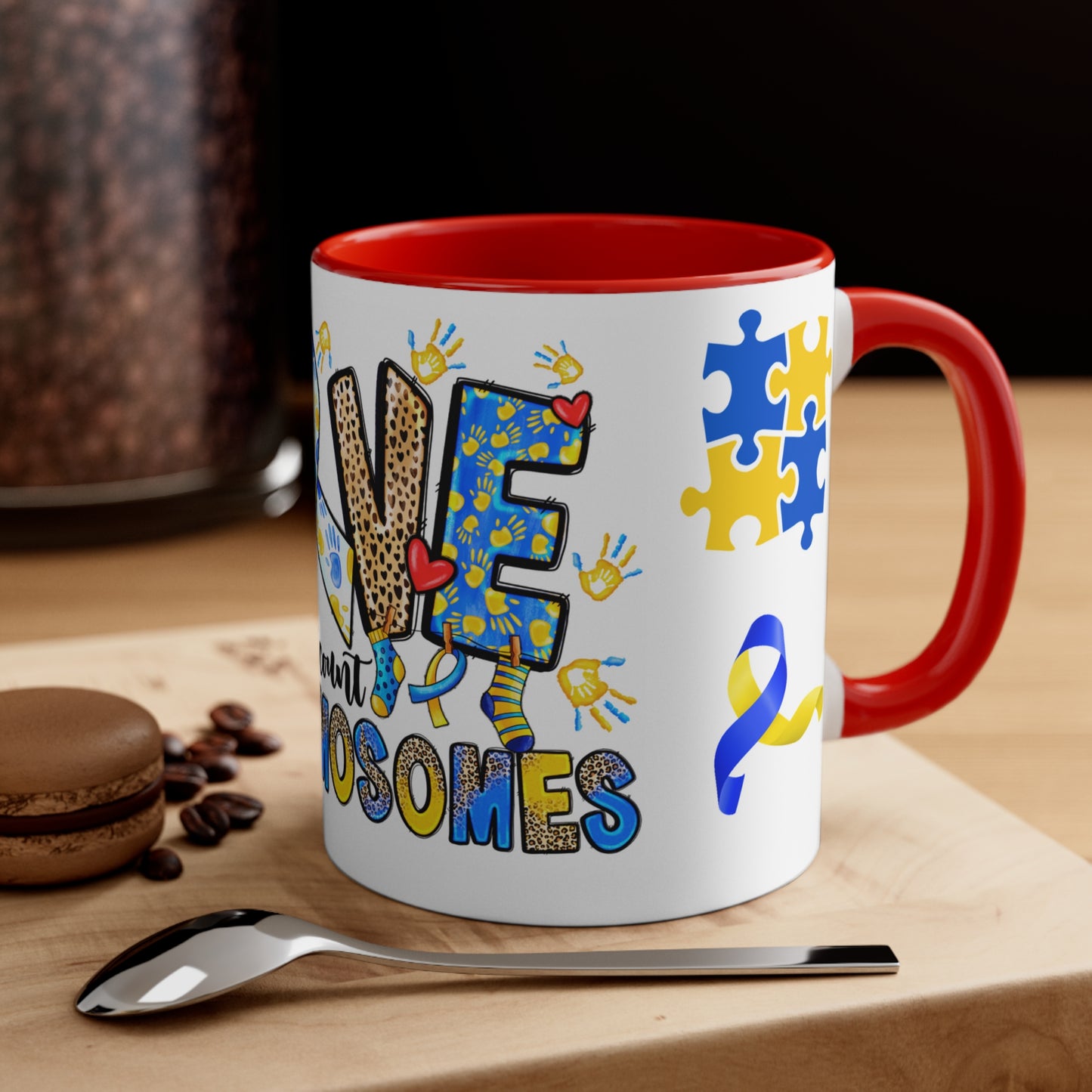 DOWN SYNDROME MUG - Love Doesn't Count Chromosomes - Mugscity - Free Shipping