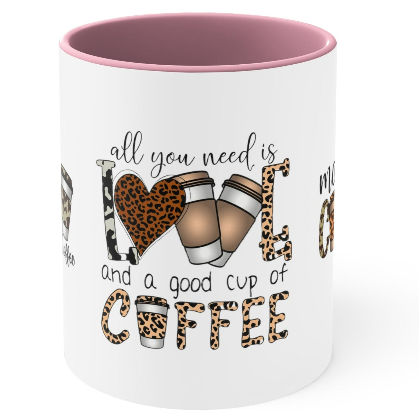 COFFEE LOVERS OFFICIAL Mug - With Color Accents - Black, Red, Pink, Blue, Navy - Mugscity 23 - Free Shipping