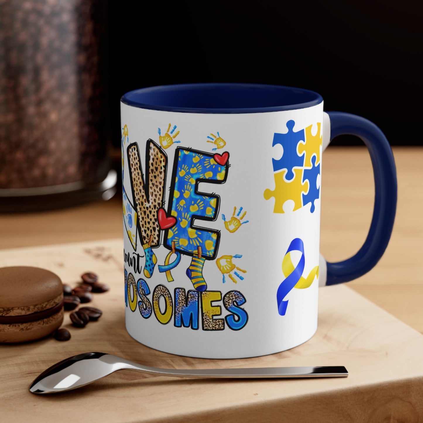 DOWN SYNDROME MUG - Love Doesn't Count Chromosomes - Mugscity - Free Shipping