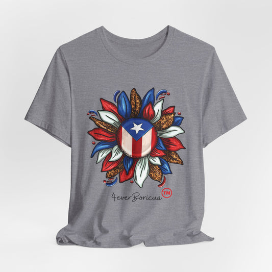 PUERTO RICAN BLOOMING FLAG Unisex Puerto Rico Boricua Shirt 4everBoricua™️