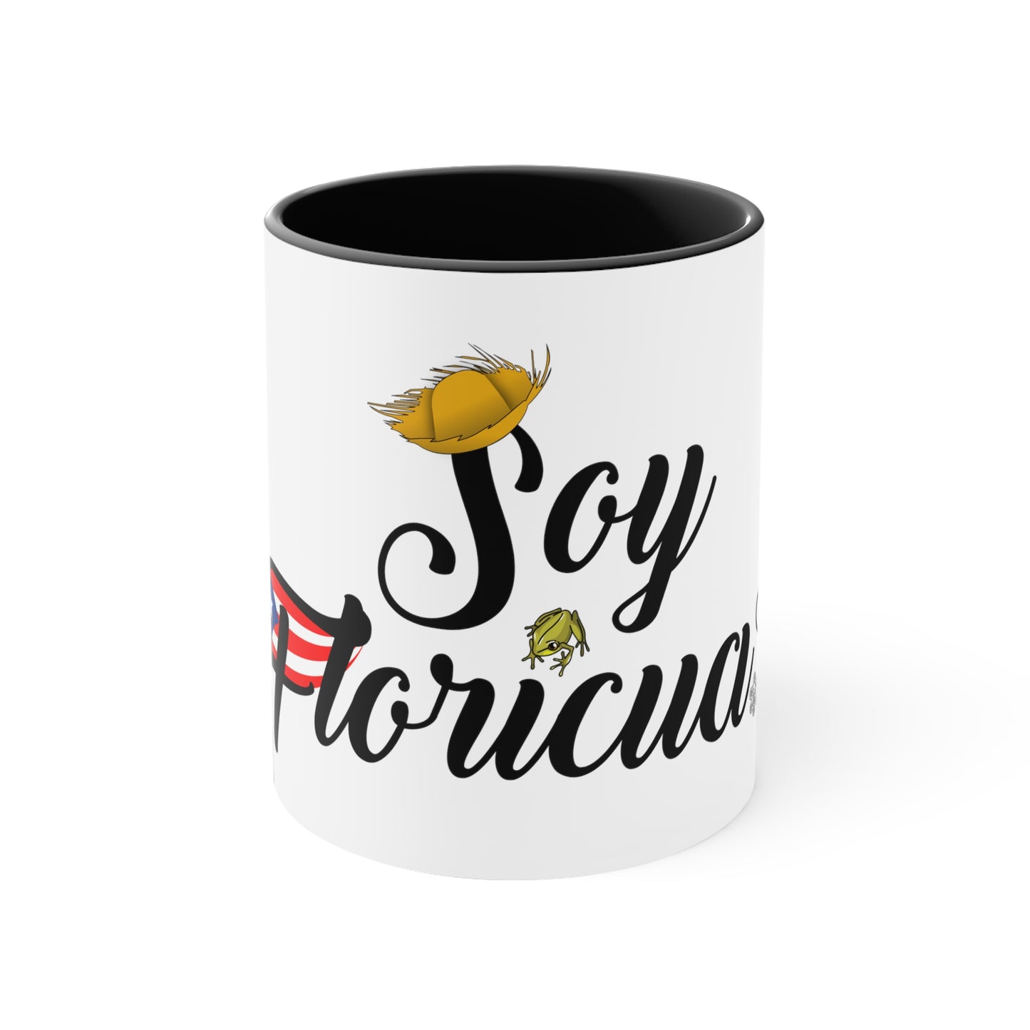 SOY FLORICUA® Trademark Official MUG - My Life and Heart is Between Puerto Rico and Florida - Mugscity