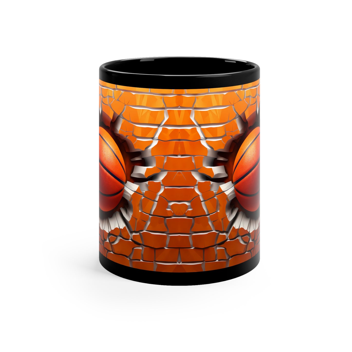 BASKETBALL CRACKED WALL MUG - SPORT GIFT FOR PLAYERS | MUGSCITY23