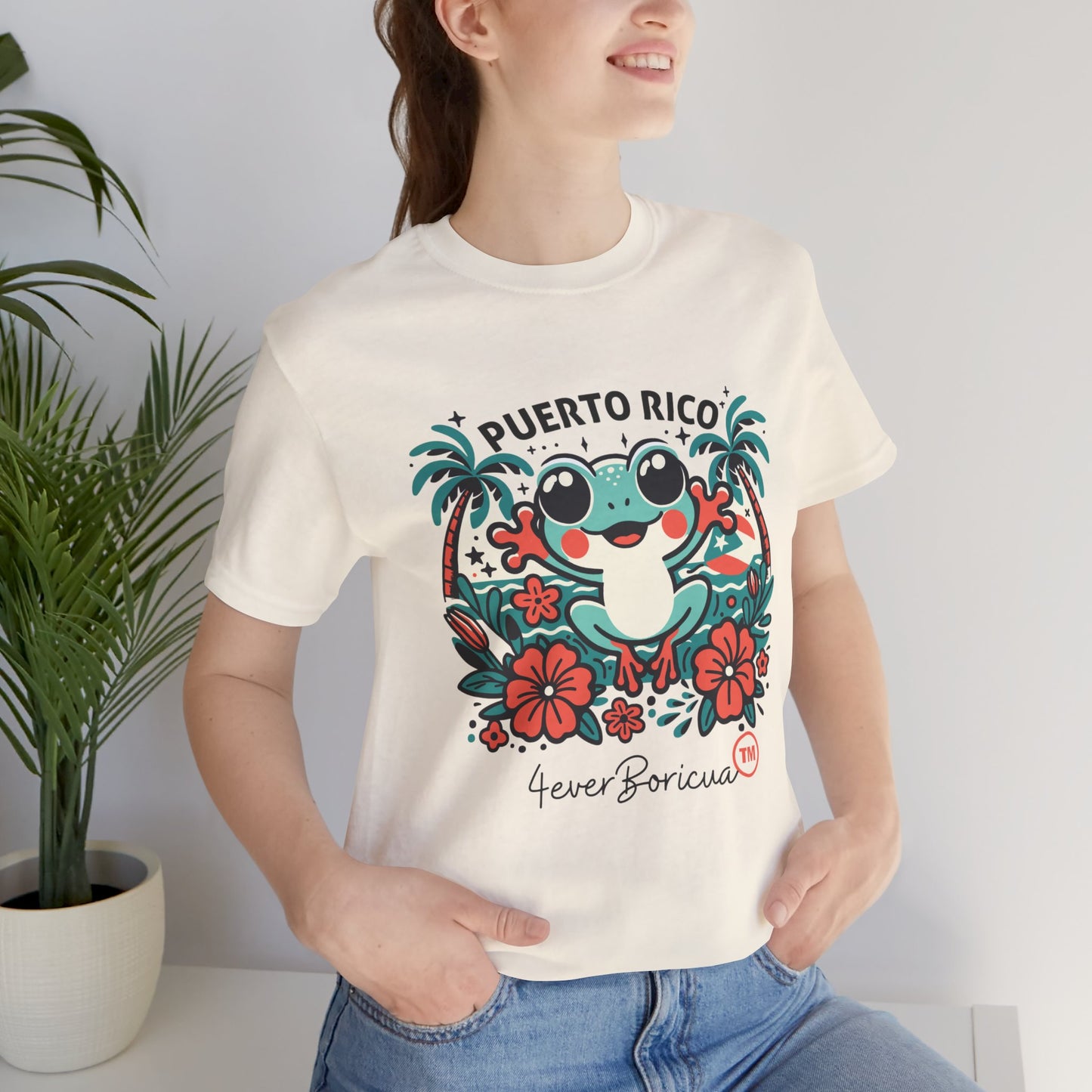 HAPPY COQUI Unisex Puerto Rico Boricua Shirt 4everBoricua™️ - Natural Color