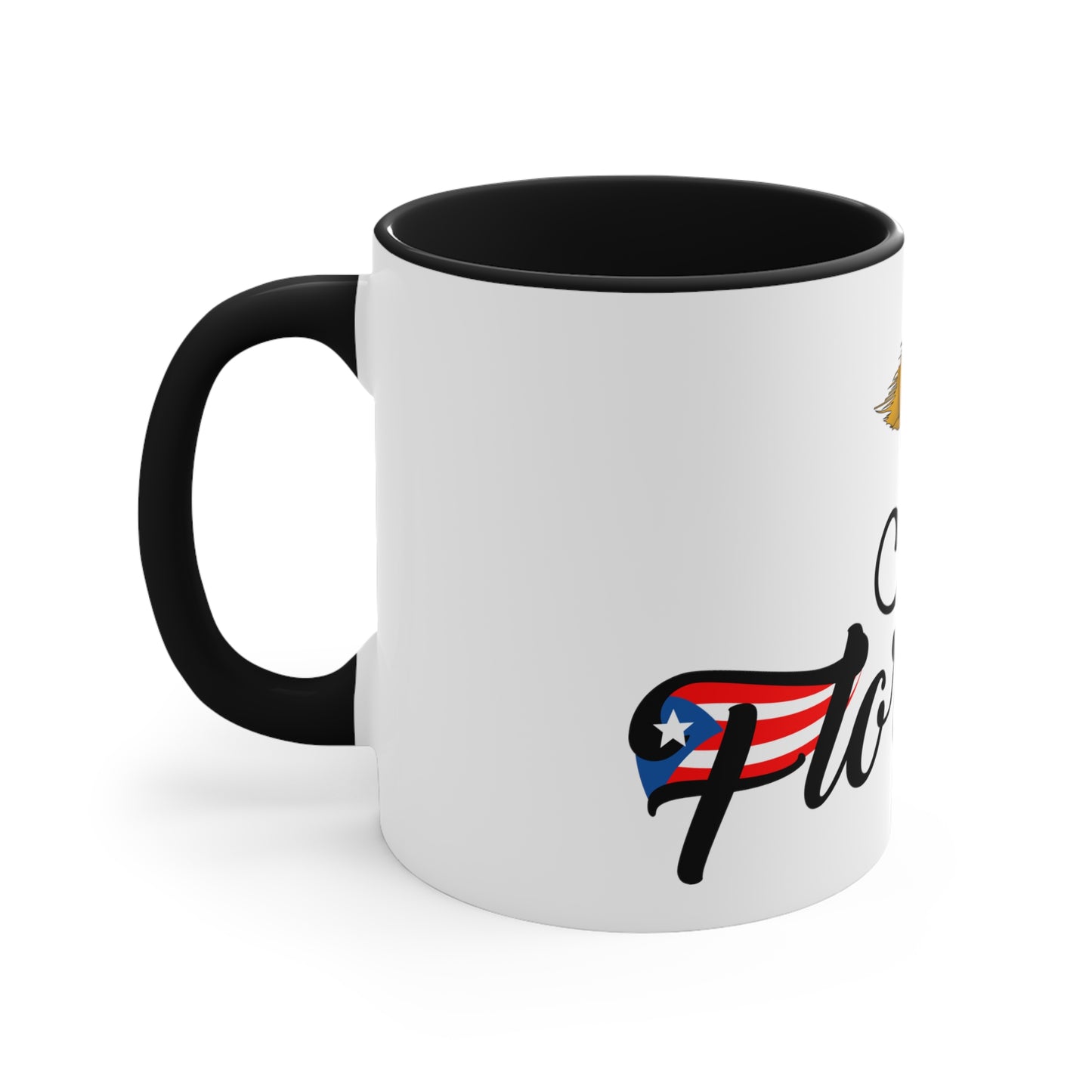 SOY FLORICUA® Trademark Official MUG - My Life and Heart is Between Puerto Rico and Florida - Mugscity