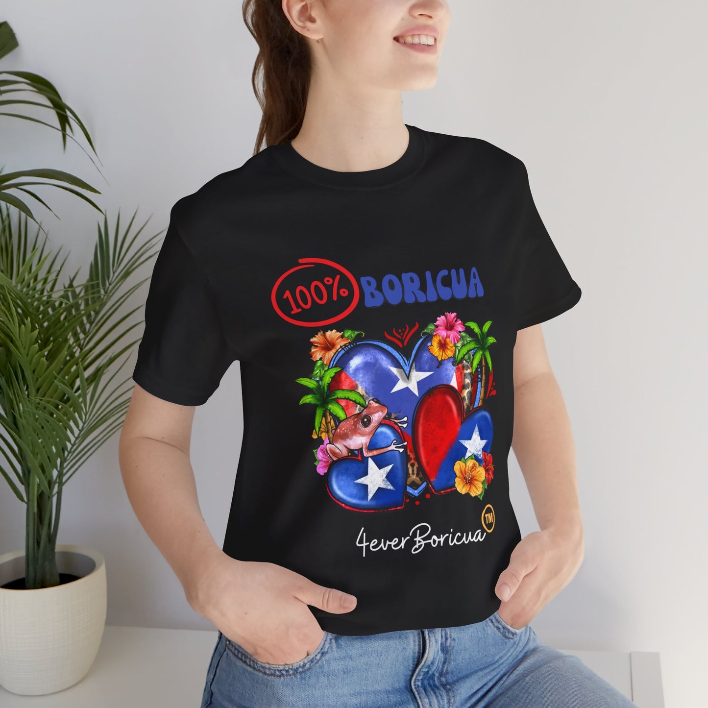 100% BORICUA PUERTO RICO Unisex Shirt Puerto Rican Elements 4everBoricua™️