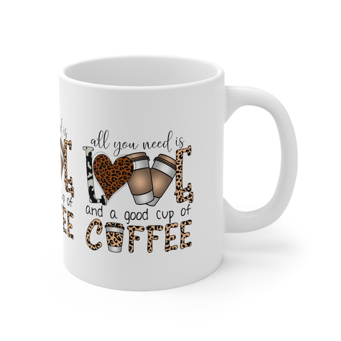 "All you Need is Love and a Good Cup of Coffee" Coffee Lovers Mug - MUGSCITY - Free Shipping