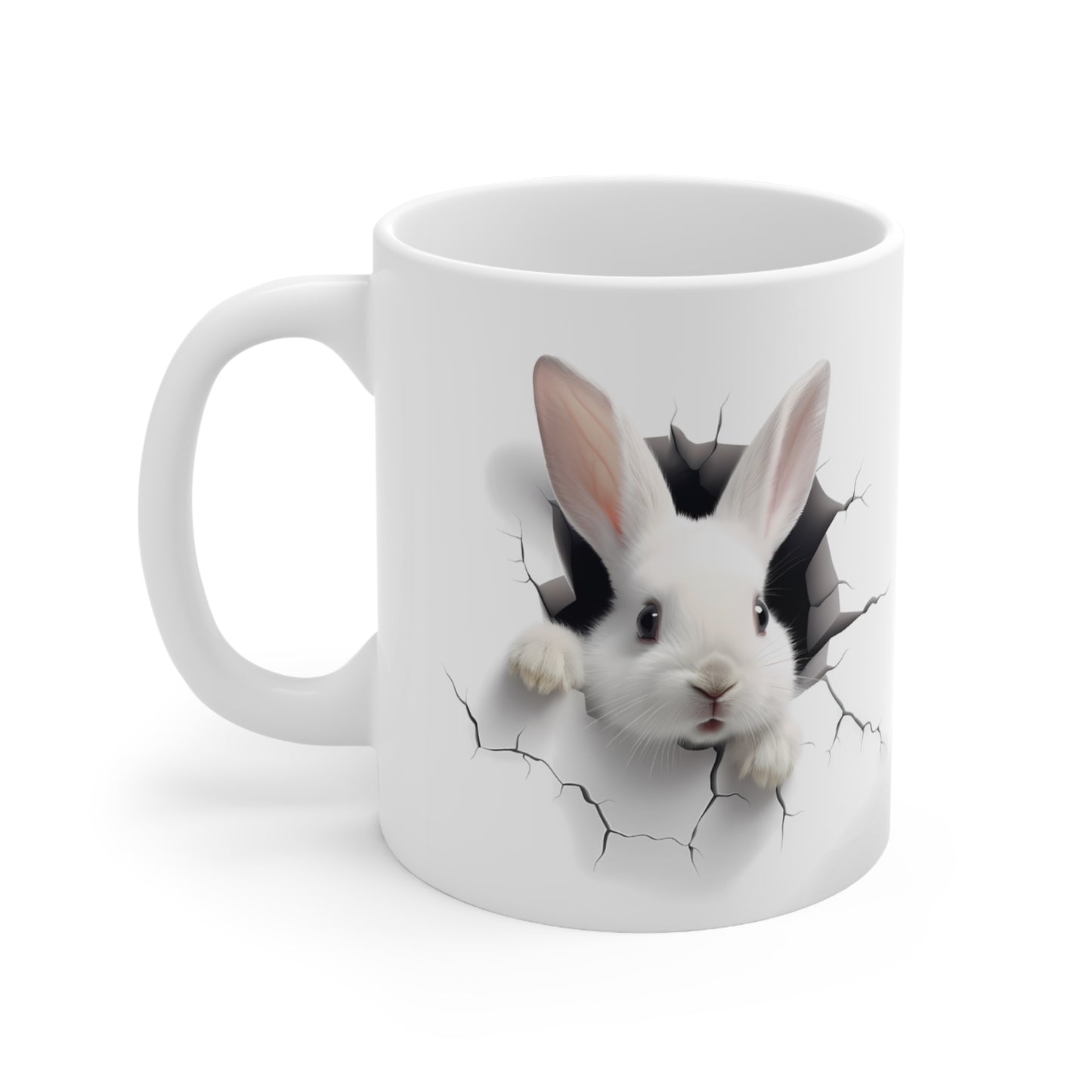 CUTE LITTLE RABBIT 3D MUG - White - MUGSCITY - Free Shipping