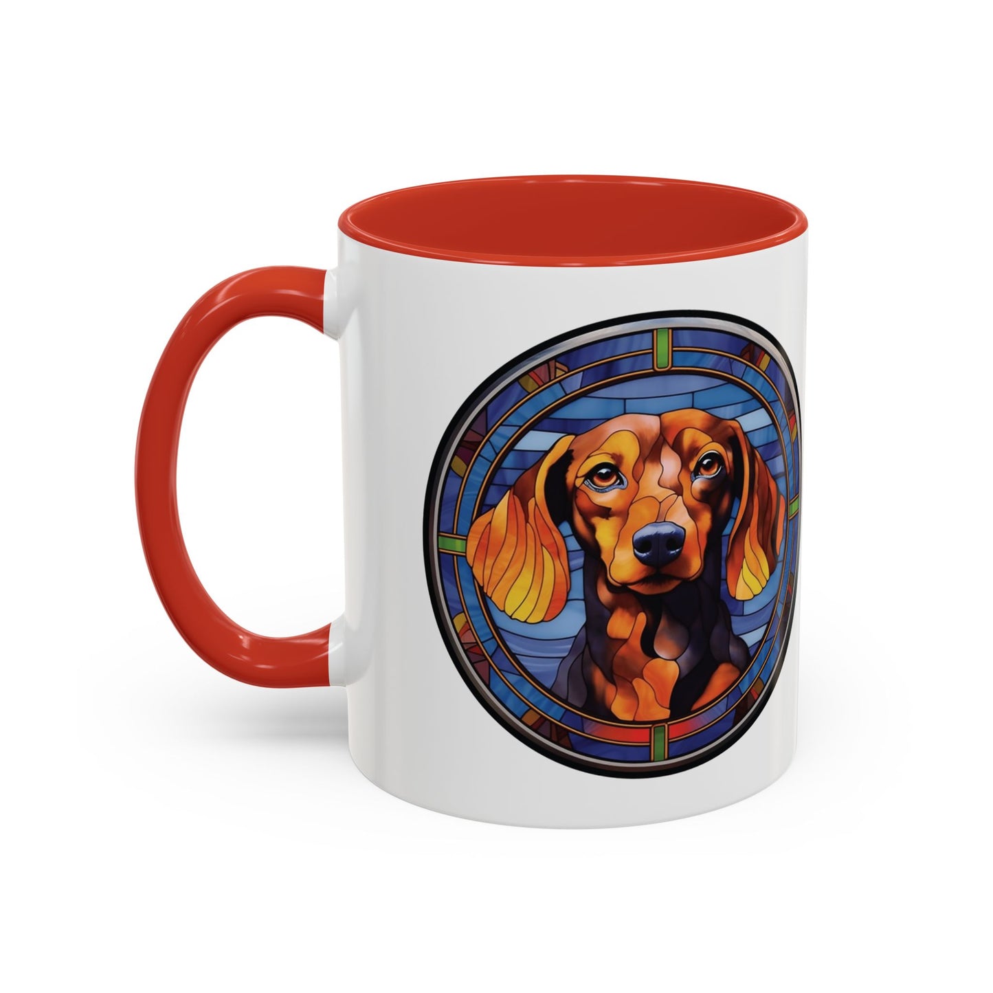 DACHSHUND MUG - Dog Breeds Mugs - Red, Pink, Blue, Navy and Black Accents - MUGSCITY - Free Shipping