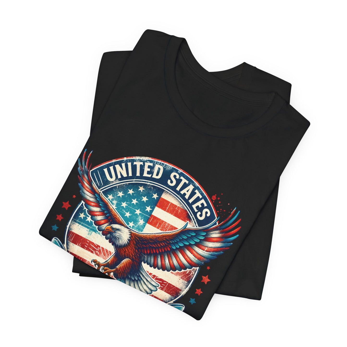 United States Unisex Black Patriotic Veteran Eagle T-Shirt Shirt Tee Free Shipping!