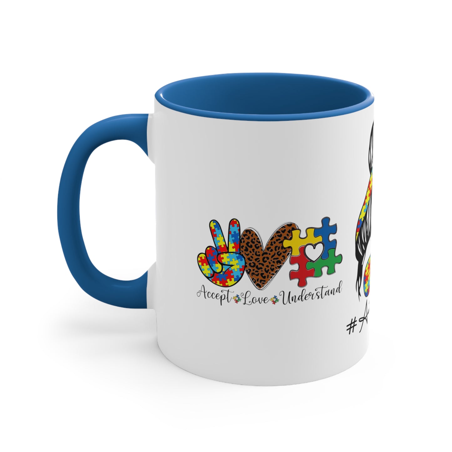 AUTISM MOM MUG - Different is Beautiful - Mugscity - Free Shipping - Red-Blue-Navy-Black-Pink