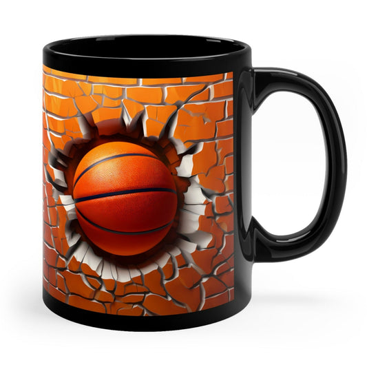 BASKETBALL CRACKED WALL MUG - SPORT GIFT FOR PLAYERS | MUGSCITY23