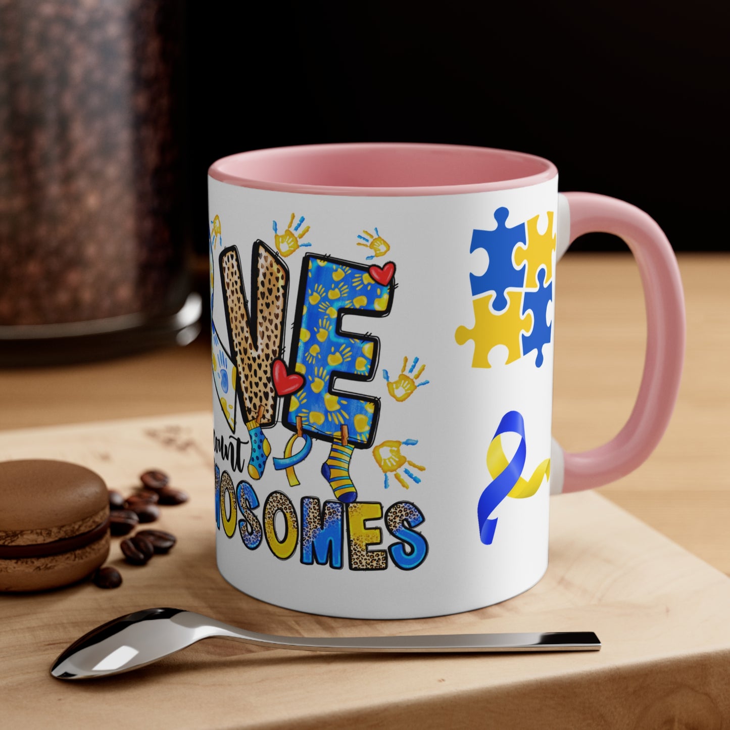 DOWN SYNDROME MUG - Love Doesn't Count Chromosomes - Mugscity - Free Shipping