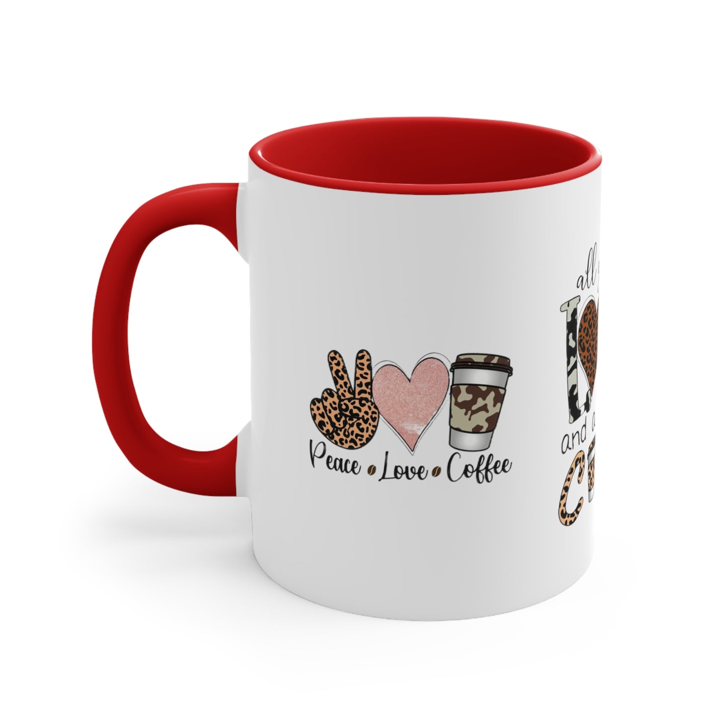 COFFEE LOVERS OFFICIAL Mug - With Color Accents - Black, Red, Pink, Blue, Navy - Mugscity 23 - Free Shipping