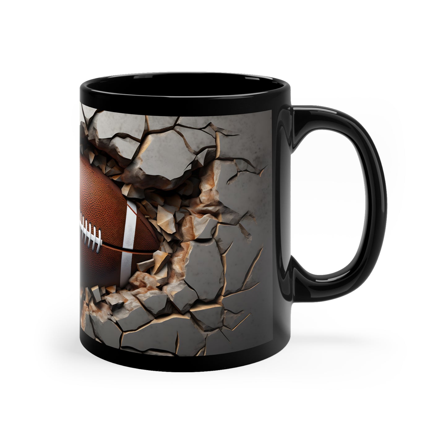 3D CRACKED WALL FOOTBALL MUG GIFT FOR SPORTS FANS | MUGSCITY 23
