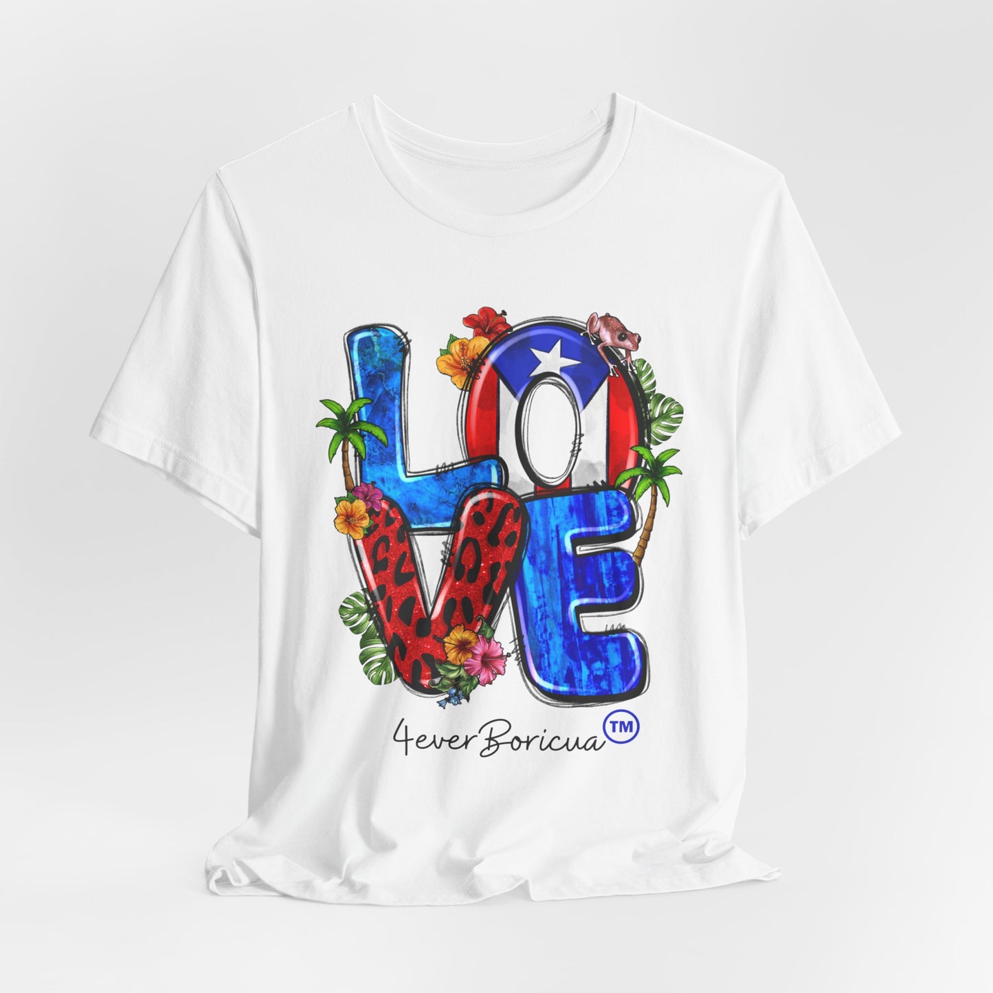 LOVE PUERTO RICO Unisex Shirt with Puerto Rican Elements 4everBoricua™️