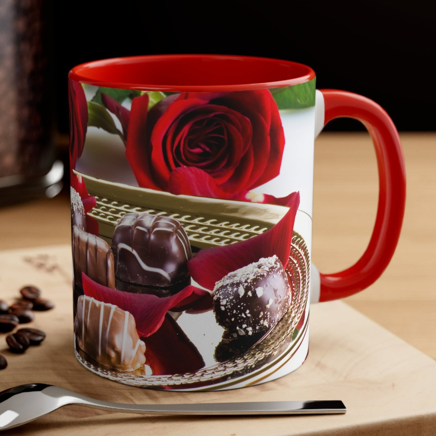 CHOCOLATE AND ROSES MUG - Mugscity - Free Shipping