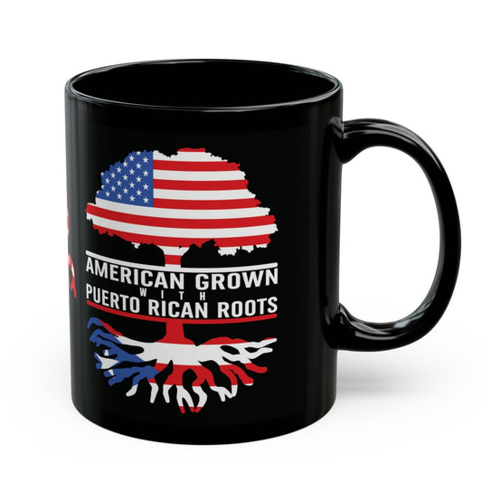 AMERICAN GROWN WITH PUERTO RICAN ROOTS Mug Coffee Cup Puerto Rico - Free Shipping!