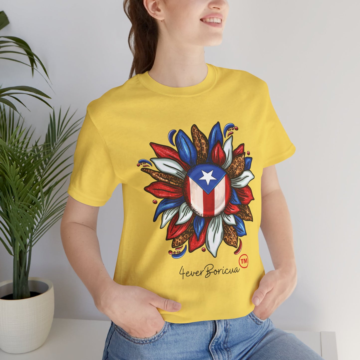 PUERTO RICAN BLOOMING FLAG Yellow Unisex Puerto Rico Boricua Shirt 4everBoricua™️