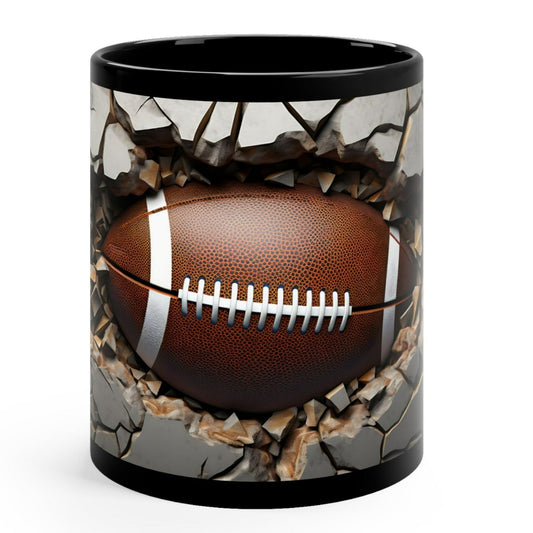 3D CRACKED WALL FOOTBALL MUG GIFT FOR SPORTS FANS | MUGSCITY 23