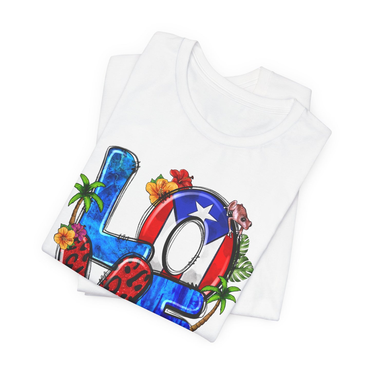 LOVE PUERTO RICO Unisex Shirt with Puerto Rican Elements 4everBoricua™️