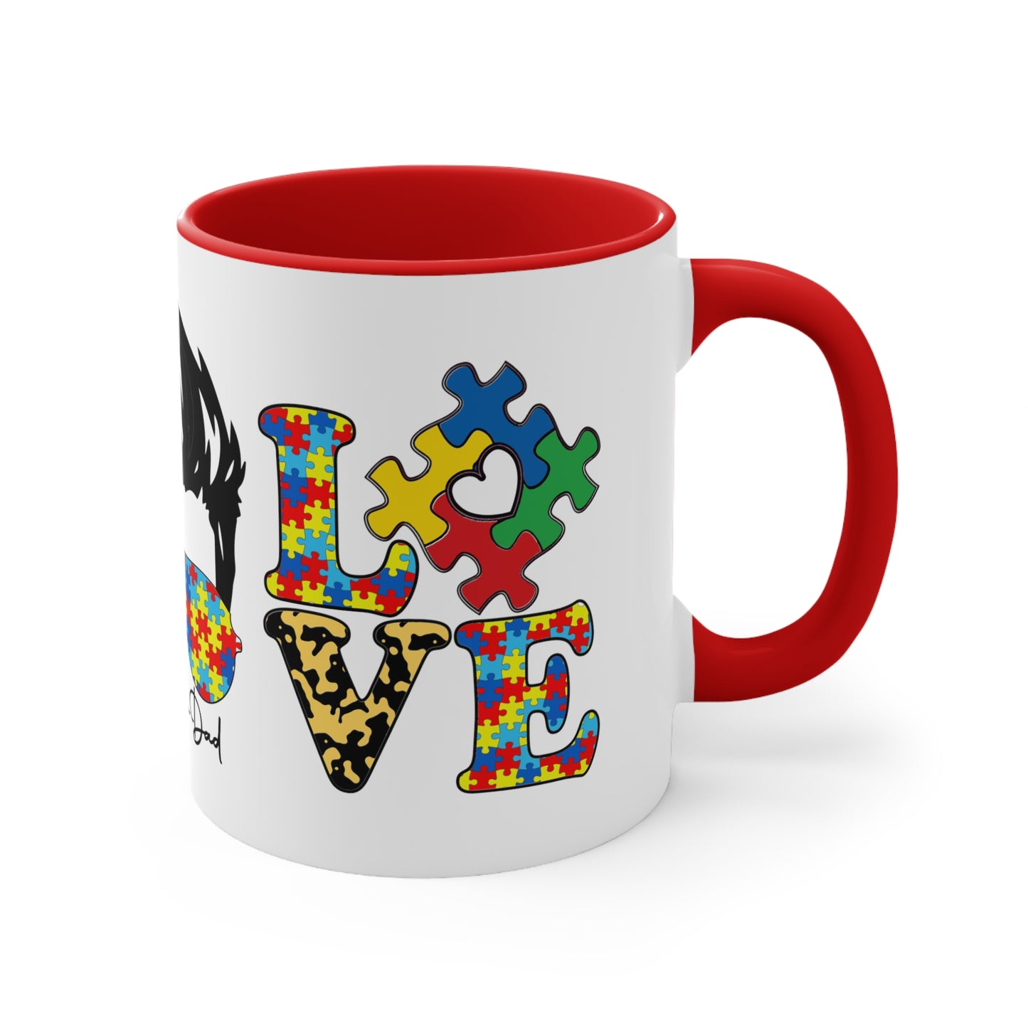 AUTISM DAD MUG - Different is Beautiful - Mugscity - Free Shipping - Red-Blue-Navy-Black