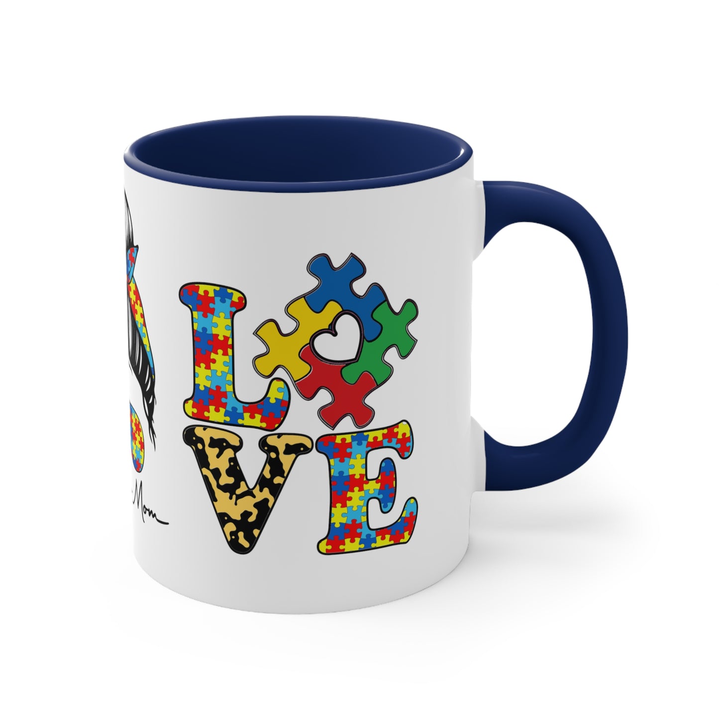 AUTISM MOM MUG - Different is Beautiful - Mugscity - Free Shipping - Red-Blue-Navy-Black-Pink