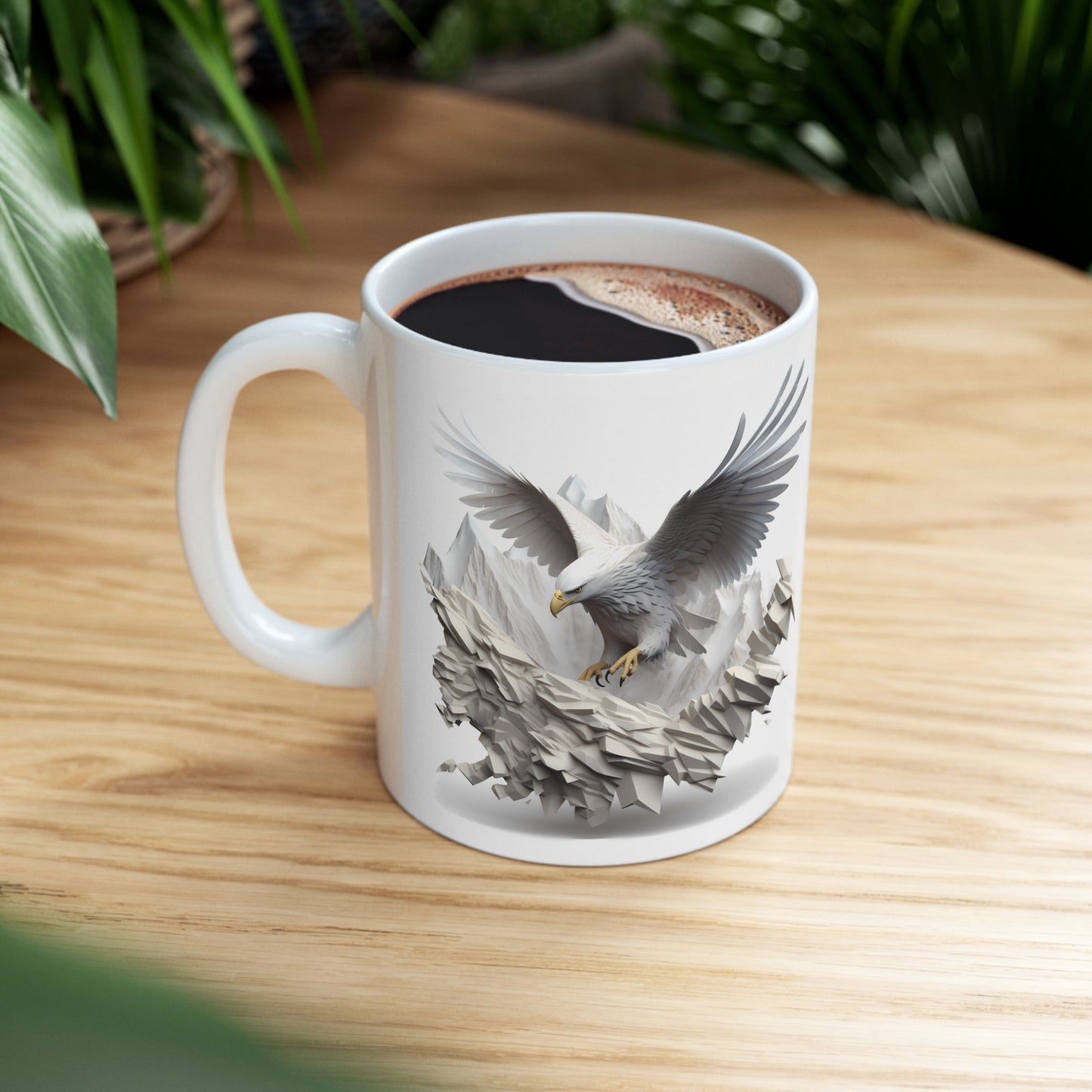 POWERFUL EAGLE ON THE MOUNTAIN 3D MUG - MUGSCITY - Free Shipping