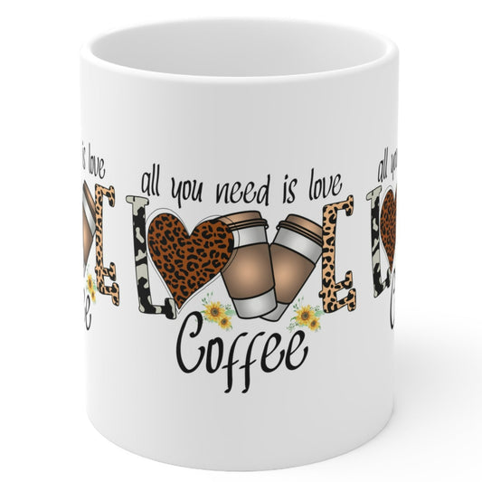 ALL YOO NEED IS LOVE COFFEE - Coffee Lovers Mug - MUGSCITY - Free Shipping