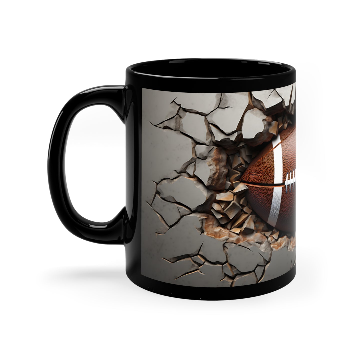 3D CRACKED WALL FOOTBALL MUG GIFT FOR SPORTS FANS | MUGSCITY 23