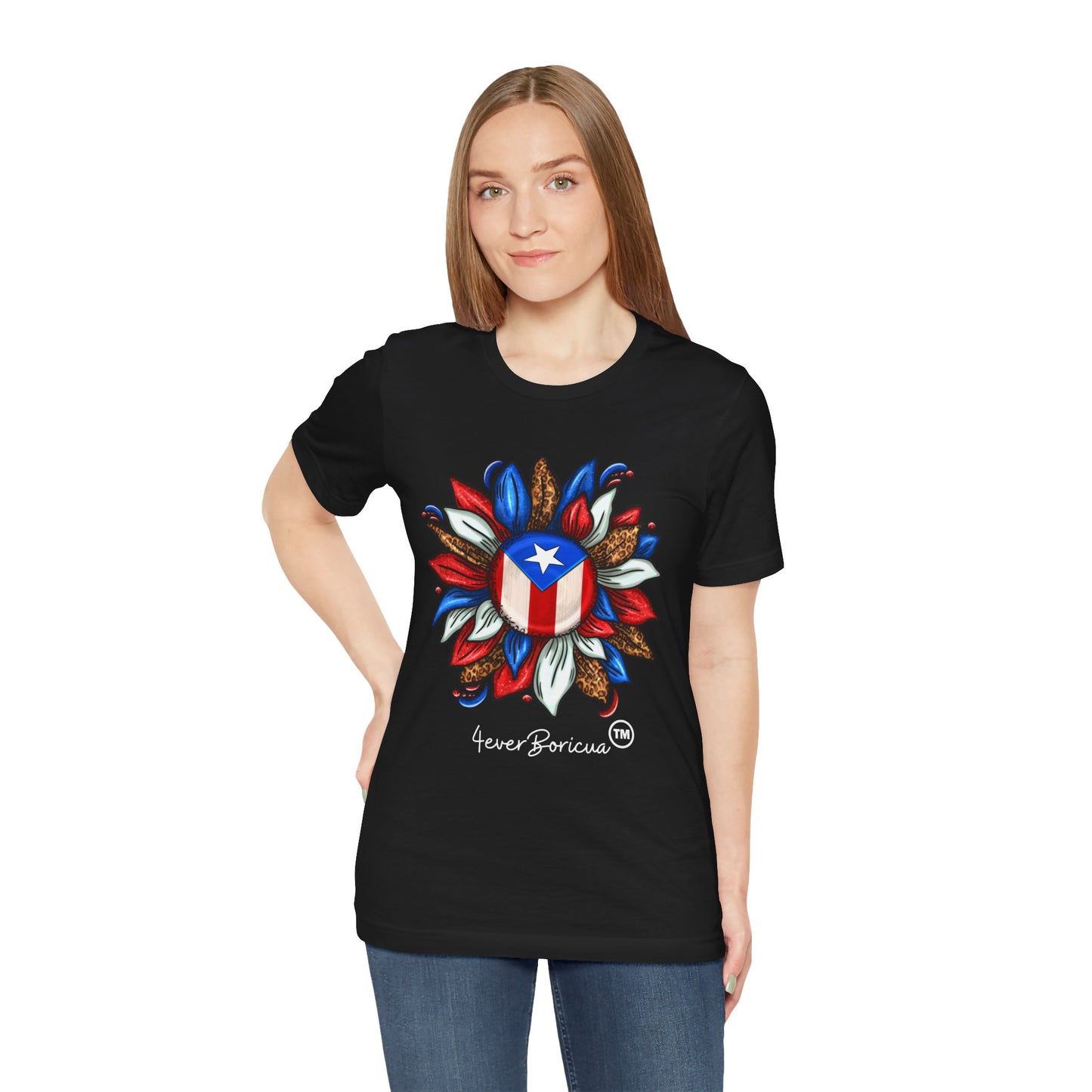 PUERTO RICO BLOOMING FLAG Boricua Unisex Shirt 4everBoricua™️ -Black