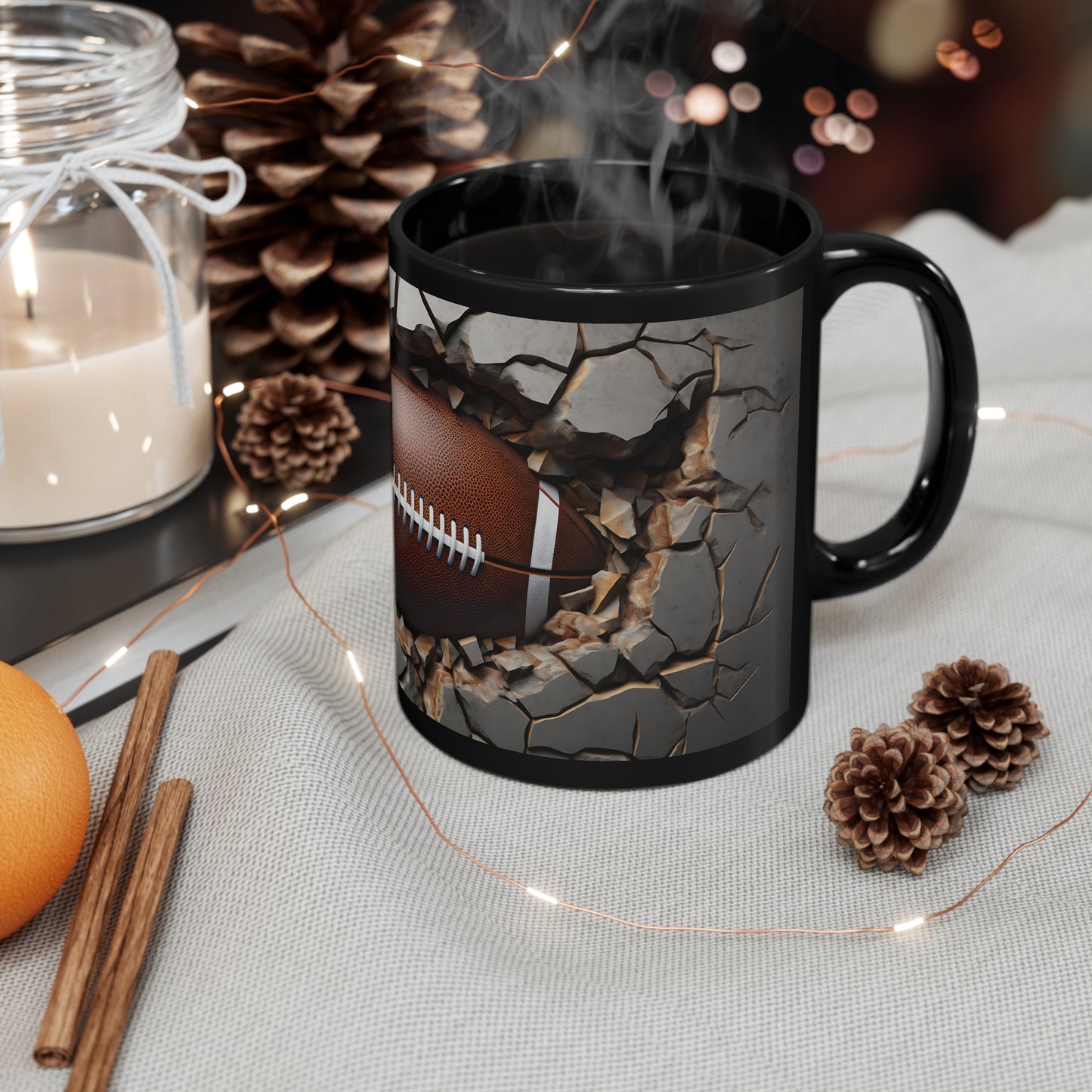 3D CRACKED WALL FOOTBALL MUG GIFT FOR SPORTS FANS | MUGSCITY 23