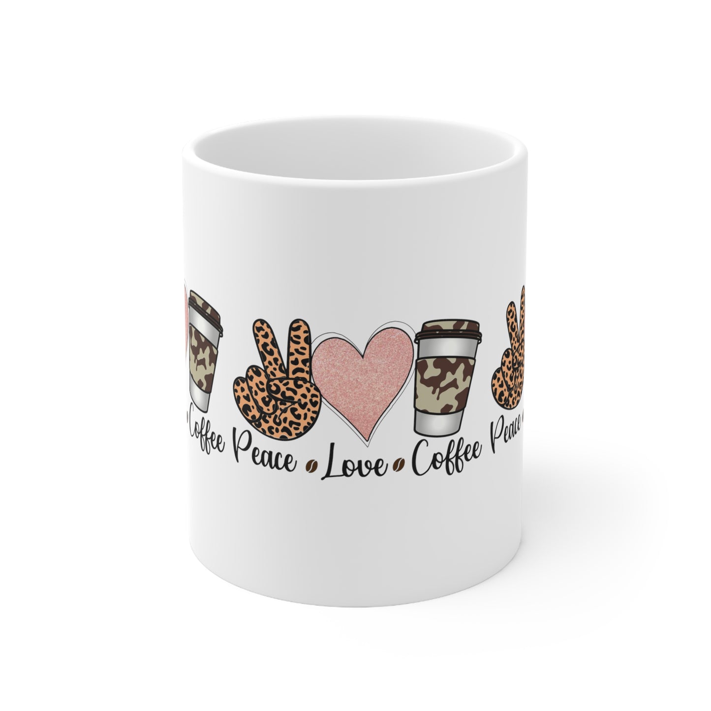 PEACE LOVE COFFEE Coffee Lovers Mug - MUGSCITY - Free Shipping